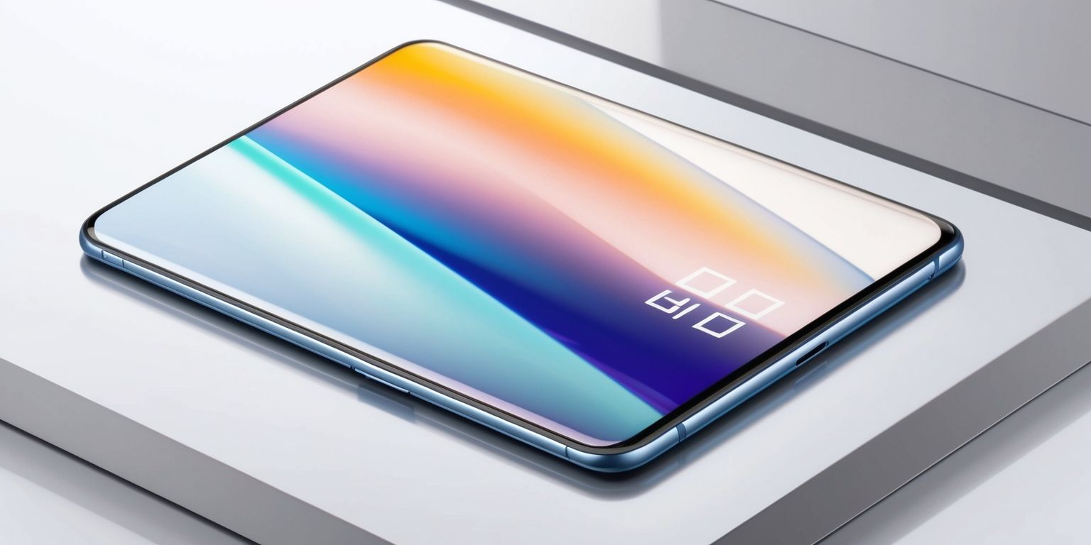 A sleek OnePlus 15R smartphone with a large high-resolution touchscreen display, slim metallic frame, and rounded edges, resting on a clean and minimalist background, with the device's distinctive logo prominently visible on the back, the phone's screen illuminated with a bright and vibrant wallpaper, showcasing the device's impressive color accuracy and clarity, with a subtle reflection of the surroundings on the screen, and the overall design exuding a sense of modernity and sophistication, with the phone's charging port and buttons meticulously detailed, and the entire scene captured in a realistic and highly detailed manner, with precise textures and materials, and a neutral color palette that accentuates the phone's sleek design.